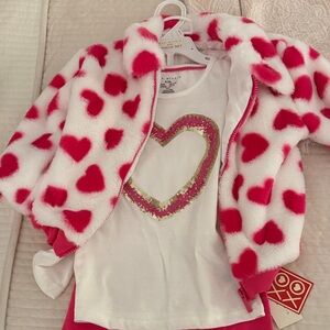 NWT Valentine 3-Piece Outfit Girls